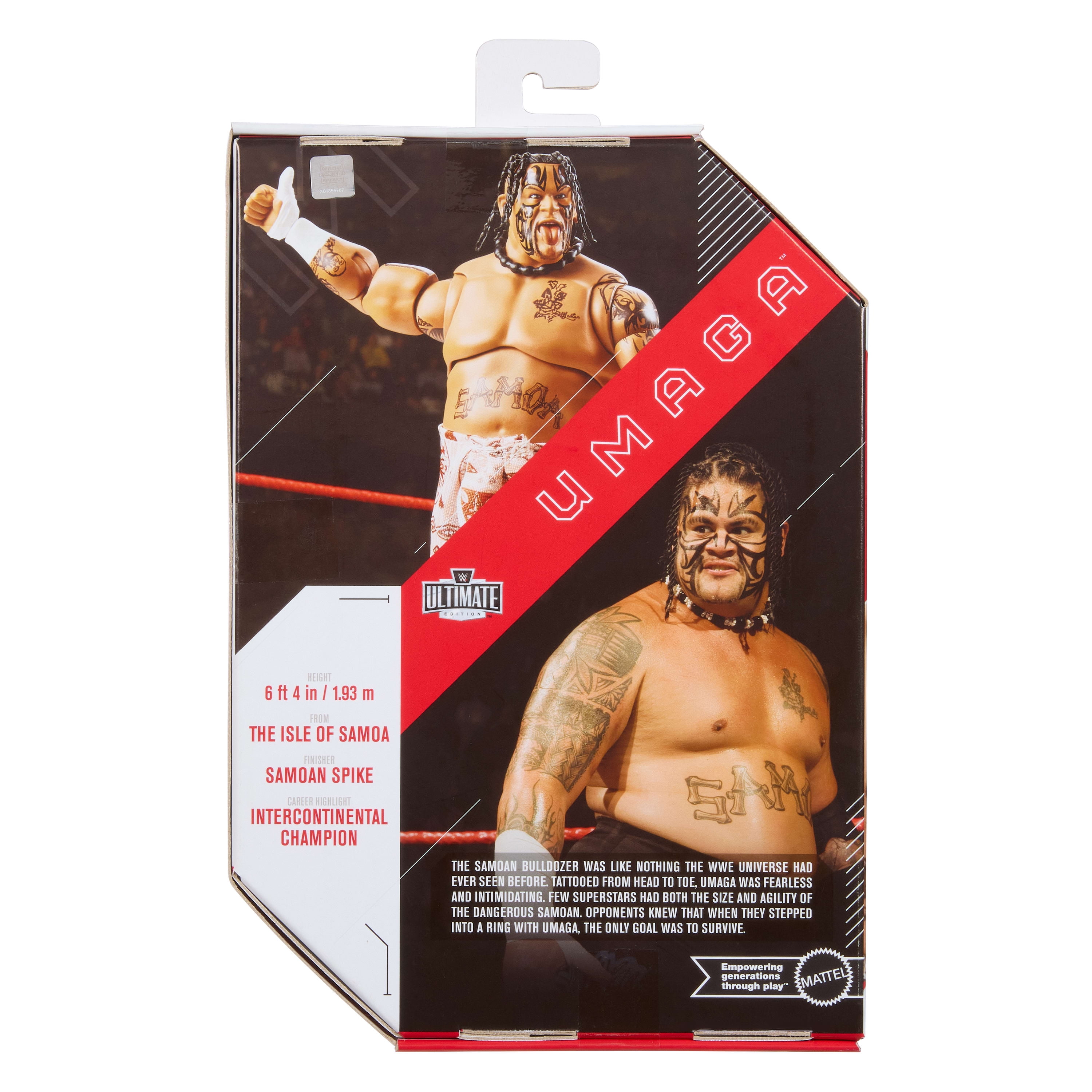 WWE-Figurine articulée Ultimate Umaga-15cm avec accessoires