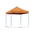 thumbnail image 2 of Ilios Innova | Toldo Plegable Naranja 3x3 Carpa para Exteriores Resistente al Clima, Impermeable, Estructura de Hierro y Tela Oxford 600D., 2 of 9