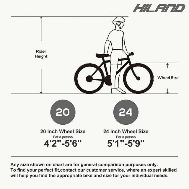24 inch bike height sales range