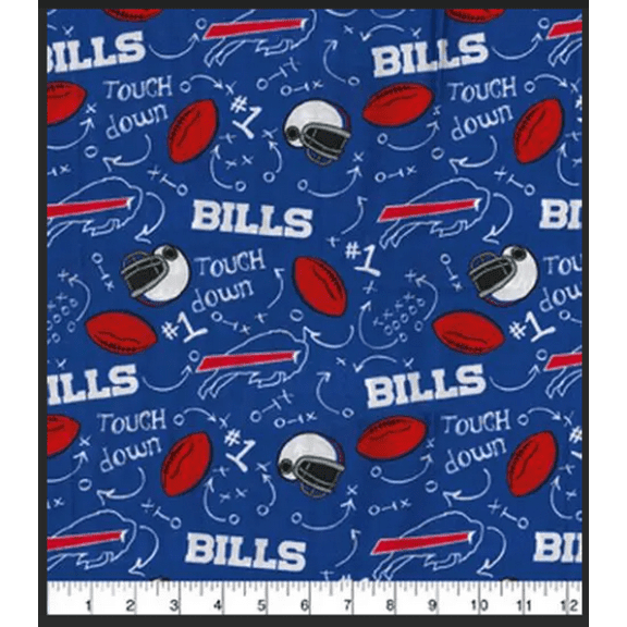 Buffalo Bills Touch Down 45" Wide Cotton Fabric (1 yard)