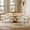 Oak6PCS, variant on Katboc 47" Ancient Round MDF Dining Table Set with 4/6 White Teddy Fleece Chairs, Farmhouse Water-Resistant for Kitchen & Dining Room