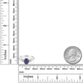 thumbnail image 5 of Gem Stone King 1.48 Ct Oval Blue Lapis E-F Lab Grown Diamond 925 Silver and 10K Yellow Gold Ring, 5 of 6