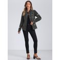 thumbnail image 4 of DARING DIVA Women's Frayed Distressed Washed Denim Jacket XS Black, 4 of 6