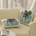 thumbnail image 2 of Fall Pillow Covers 18x18 Set of 2 Teal Blue Pumpkin Leaves Fall Decor Pillowcase Autumn Harvest Thanksgiving Decorative Outdoor Throw Pillow Covers Linen Farmhouse Cushion Case for Couch Home, 2 of 6