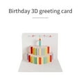 thumbnail image 4 of 10Pieces Beautiful 3D Birthday Card Birthday Party Supplies Unique Rainbow Greeting Card Paper Texture for Children, 4 of 10
