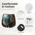 thumbnail image 4 of Rateoe Owl Globe Sculpture Printed 2 in 1 Women's Workout Shorts for Athletic Gym Running Shorts with Phone Pockets-XX-Large, 4 of 7