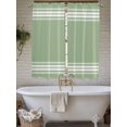thumbnail image 7 of Bedroom Curtains 63 Inches length, Sage Green Window Treatment Curtain Drapes, Farmhouse Sage Green White Striped Rod Pocket Curtain Panels for Living Room Kitchen, 42"x63", 2 Panels, 7 of 7