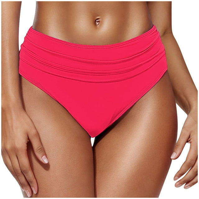 Bas de Bikini pour Femmes, Bas de Maillot en Polyester avec Motif Imprimé, Longueur Régulière, Style Décontracté, pour Piscine et Plage