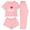 Pink#6, variant on Jamicy Womens Pajamas Set Valentine's Day Gift 3pcs Home Casual Pajamas Short Sleeves Tops with Shorts Long Pants Set Pajamas Set
