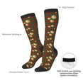 thumbnail image 6 of Zufioo Checkered With Golden Stars Print Long High Thigh Socks Knee-High Warm Stocking Women Boot Sock Leg Warmer High Socks for Daily Wear, Cosplay, 6 of 6