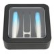 thumbnail image 2 of Key Fob Protective Cover Gradient Color Remote Key Trim Replacement for Cayenne Panamera 911 Taycan Blue White, 2 of 5