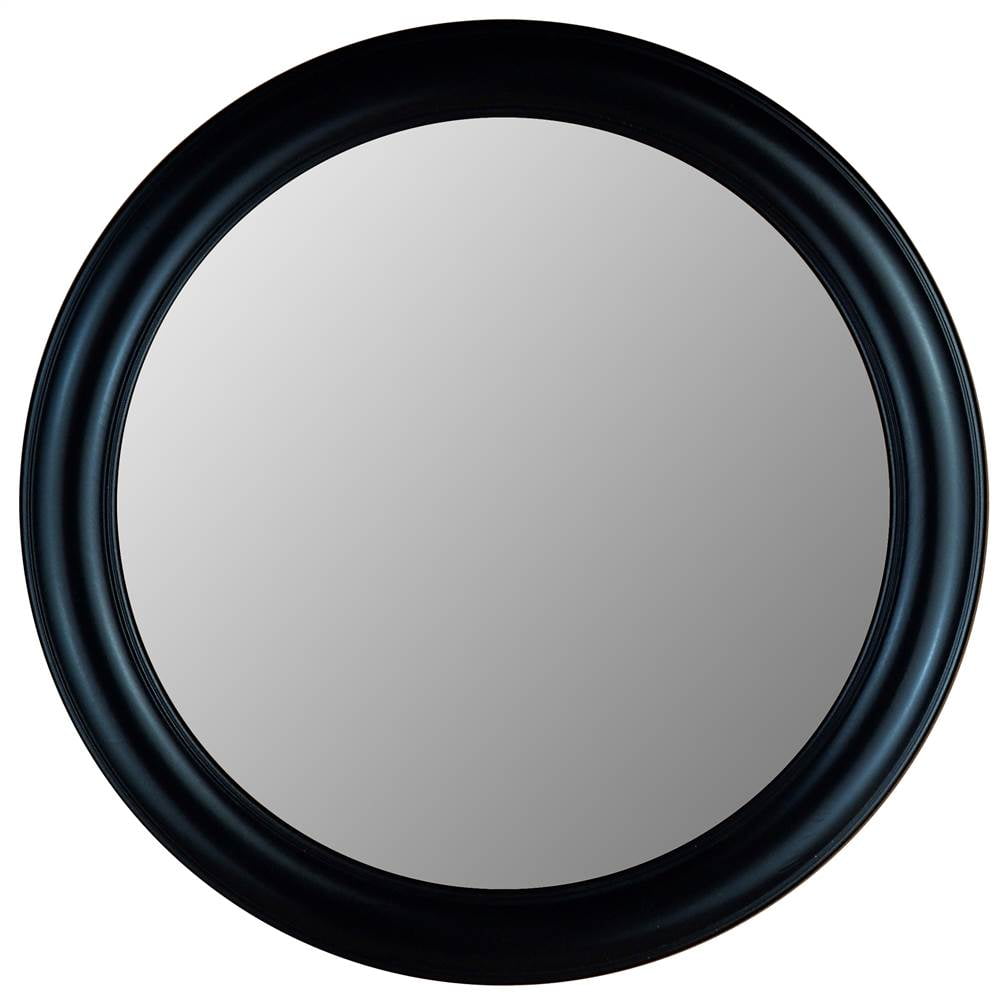 True Black Finished Round Mirror w Bevel 770 Series (23 inch Diameter