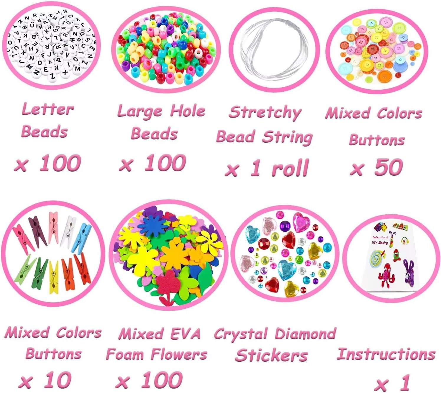 Arts and Crafts Supplies for Kids DIY Craft Kits Art Supplies Materials Kids Crafts Set with Pipe Cleaners Craft Box Preschool Homeschool Toys Gift for Boys and Girls Age 4 5 6 7 8
