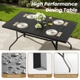 thumbnail image 5 of STARY Patio Dining Table 60"x35", Rectangle Outdoor Dining Table with 1.57" Umbrella Hole for Patio Graden Backyard and Poolside, 5 of 8