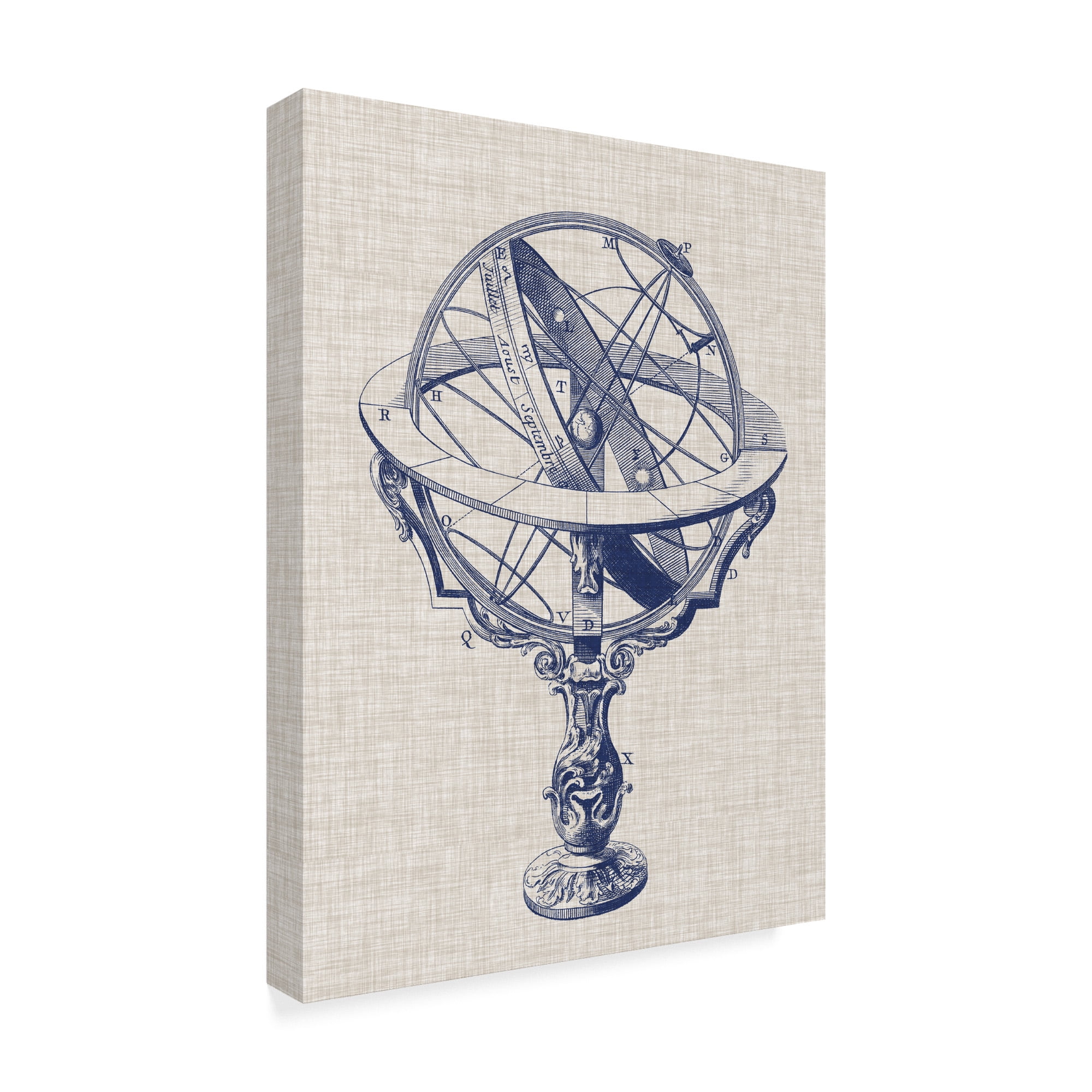 Trademark Fine Art 'Armillary Sphere on Linen II' Canvas Art by Vision Studio