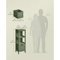 thumbnail image 6 of Floor Cabinet, Corner Storage Unit, 2 Drawers, Multifunctional Organizer, 35 Inches Height, Green, 6 of 6