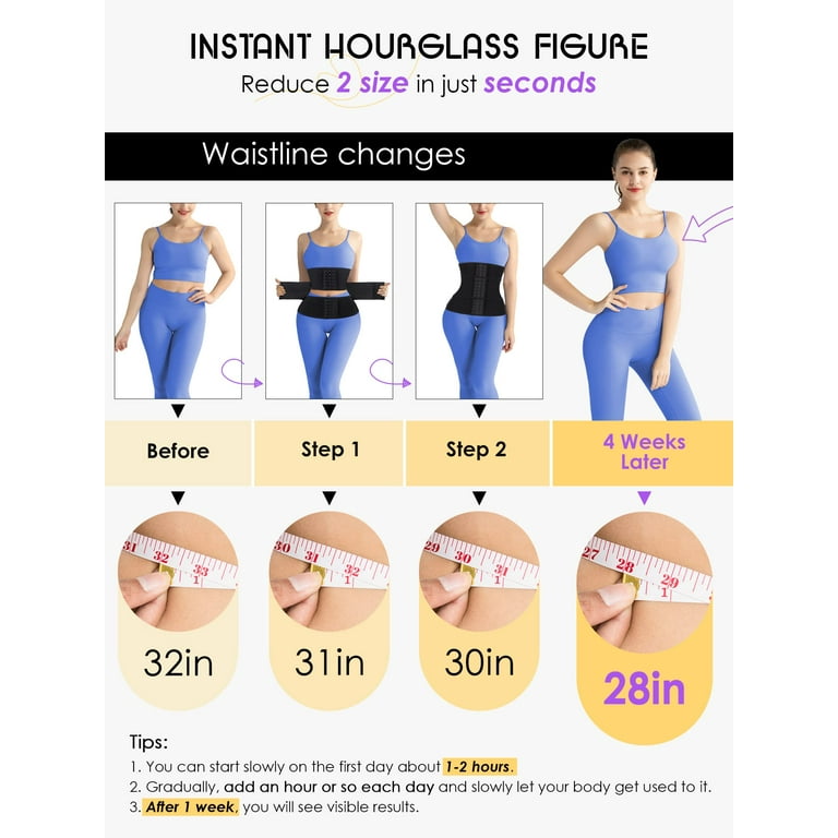 Waist Trainer for Women 3 Segmented Hourglass Underbust Body