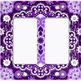 thumbnail image 6 of Metal Light Switch Plate Cover Purple White Snowflake Mandala Tile Pattern MDL087, 6 of 13