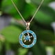 thumbnail image 5 of Collar para mujer, joyería para mujer, joyería para mujer 2022, collar de tortuga circular de moda, rosa Phnom Penh azul cielo para mujer, colgante de regalo maravilloso., 5 of 5