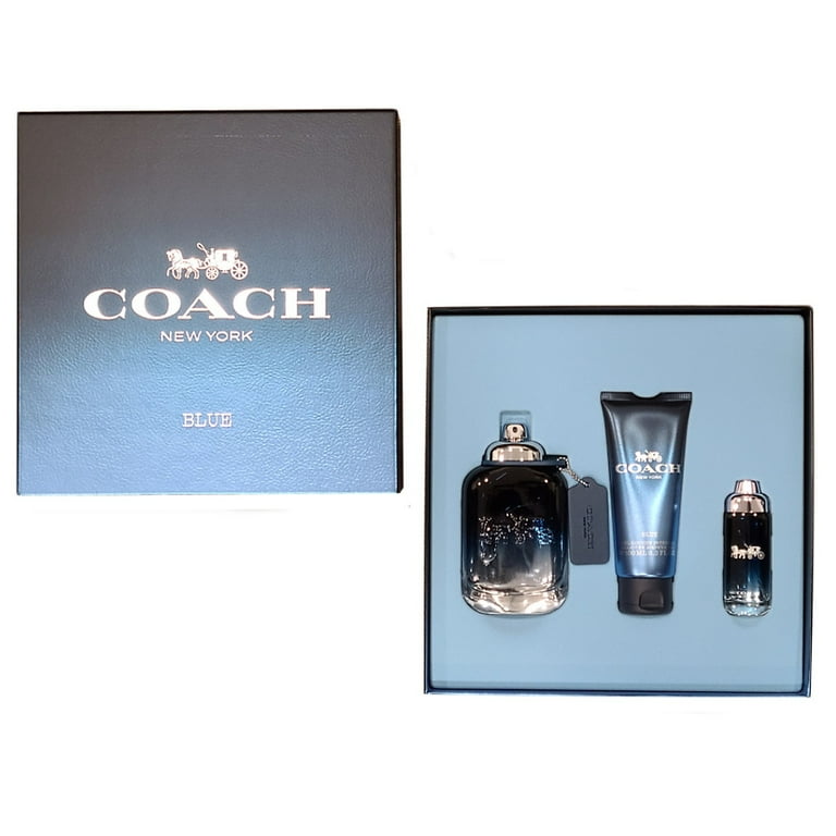 Coach Blue Cologne Perfume - 3 PCS Gift Set for Men (3.4oz EDT