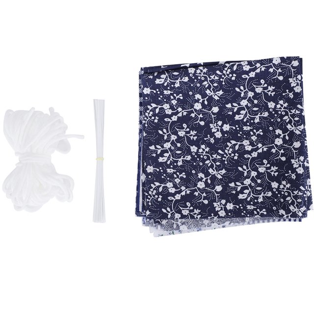 Diy face cover patch‑ 7Pcs DIY Face Cloth Cover Sewing Cotton Color PatchWork Dustproof Elastic Rope Navy 25x25cm ANGGREK Otros