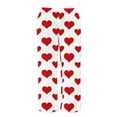 thumbnail image 6 of Simua Women's Valentine's Day Heart Print Flannel Plush Wide Leg Pants - Elastic Waist Side Pocket Casual Trousers S-XXL Festive Lounge & Daily Pants, 6 of 7