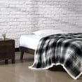 thumbnail image 5 of Eddie Bauer Vail Plaid Grey Ultra Soft Plush Fleece Blanket, Twin, 5 of 6