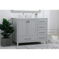 thumbnail image 2 of Elegant Decor Irene 42" Solid Wood and Stone Single Bathroom Vanity in Gray, 2 of 8