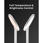 Lume Cube Edge Light 2.0 Bi-Color LED Desk Lamp with Electronic Base, White