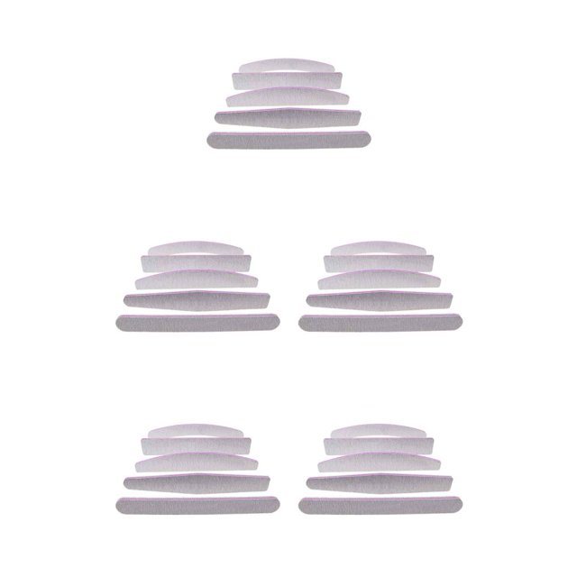relayinert Hot Sale 5PCS/Set File Half Moon Sandpaper Sanding Blocks Grinding Polishing Manicure Care Tools 5pcs 5Set