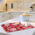 thumbnail image 6 of Snowflakes Christmas Checkered Plaid Dish Drying Mat for Kitchen Counter Absorbent Microfiber Drying Pad, Medium 16x18 in, 6 of 7