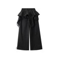 thumbnail image 2 of Pantalones cargo holgados y holgados for mujer, pantalones largos de cintura alta con retales de encaje y cierre de cordón, 2 of 7