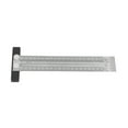 thumbnail image 4 of Woodworking Marking T Ruler, Carpenter T Ruler CNC Machined Stainless Steel Clear Scale High Accuracy  For Woodworking 200mm, 4 of 8