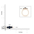 thumbnail image 4 of ANGARA Natural 1 Ct Classic Round Sapphire Three Stone Ring in 14K Rose Gold for Women (Size-6mm) | September Birthstone, Birthday, Anniversary, Jewelry Gift for Women | Natural Blue Sapphire Ring, 4 of 8