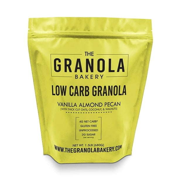 Granola Bakery - Vanilla Almond Low Carb Granola - 4g Net Carb, 1.5lb Bulk Bag, Low Sugar Keto ...