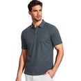 thumbnail image 3 of Cadmus Mens Polo Shirts Quick Dry Short Sleeve Golf T Shirt Performance Moisture Wicking Casual Workout,8602,Dark Grey,M, 3 of 6