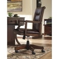 thumbnail image 3 of Ashley H619-01A Devrik Medium Brown Swivel Upholstered Office Chair, 3 of 3