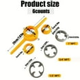 thumbnail image 4 of CNKOO 6-Piece Water Pipe Die Set  Metal and Plastic Pipe Threader Tool  Manual Pipe Fitting Cutter  No Electricity or Battery Needed, 4 of 7