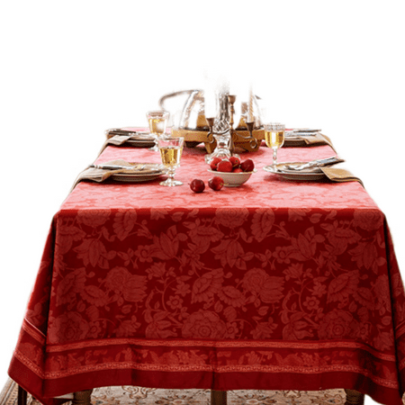 

Chinese Heritage Historical Eastern Motif With Plant Pattern Design Extra Soft for Thick Fabric Wrinkle Free Dining Room Kitchen Rectangular Table Cover(78inche)