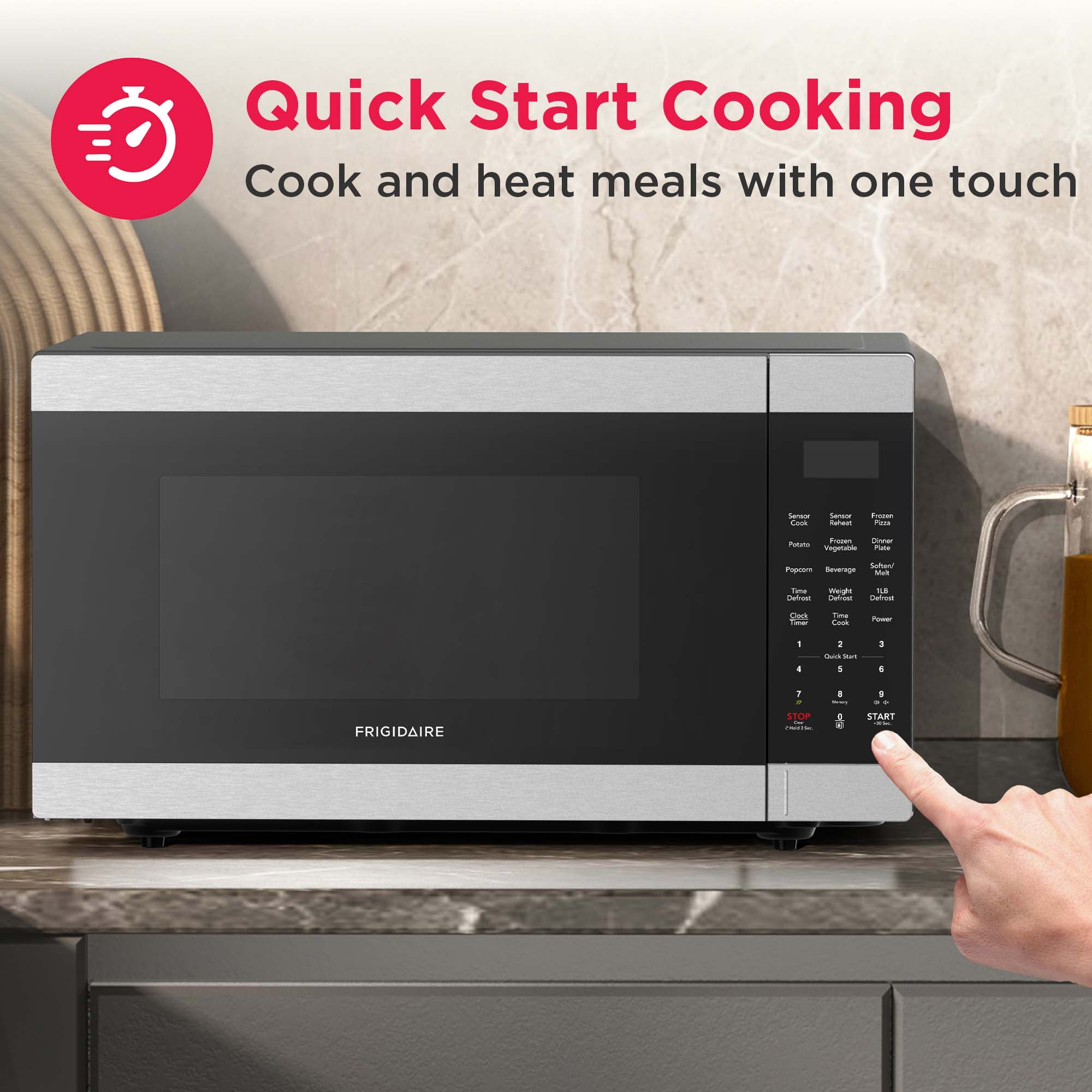 Frigidaire 2.2 Cu. ft. 1200 Watt Countertop Microwave Oven, Stainless Steel