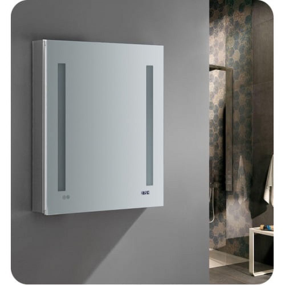 Fresca Tiempo 24" Right Modern Aluminum Bathroom Medicine Cabinet in Mirrored - image 3 of 4