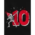thumbnail image 2 of Tstars Dabbing Skeleton T-Shirt - Unique 10th Birthday Gift - Boys' Unisex Dab Party Top - Fun Birthday Outfit for Ten-Year-Olds - Kids' Birthday-Themed Apparel - Perfect Tenth Year Celebration Tee, 2 of 6