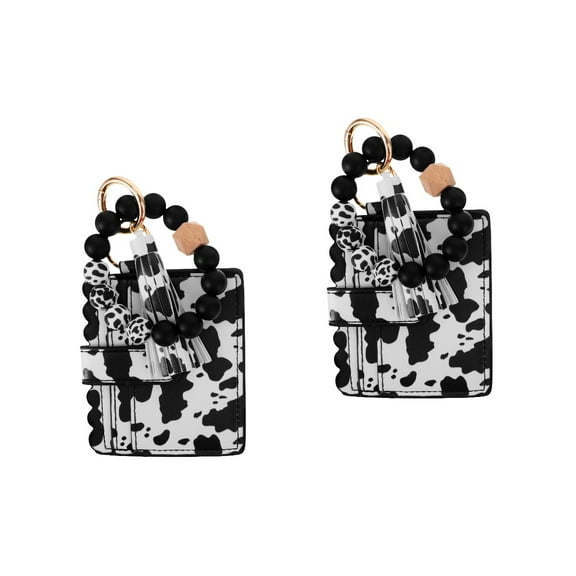 2pcs Women Wallet Credit Card Clutch Small Wallet Beaded Wristlet Wallet Fashionable Wallet