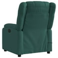 thumbnail image 2 of vidaXL Massage Recliner Chair Dark Green Fabric, 2 of 5