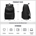 thumbnail image 3 of Mochila HOMIEE para portátil casual ligera de 15,6 pulgadas de nailon negro, 3 of 7