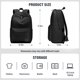 thumbnail image 3 of Mochila HOMIEE para portátil casual ligera de 15,6 pulgadas de nailon negro, 3 of 7