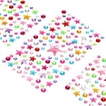 thumbnail image 1 of Uxcell 595 Pcs Gems Stickers for Crafts, 5 Sheet Self-Adhesive Gems Bling Star Circular Rhinestone Stickers, Multicolor, 1 of 5