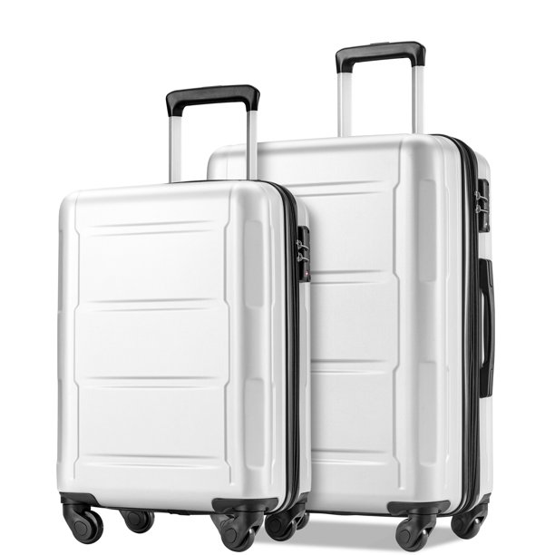 2piece suitcase set with expandable swivel wheels Lightweight ABS
