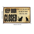 thumbnail image 3 of Sehao No dejes salir a los gatos, no importa lo que te digan, mantén la puerta cerrada, divertido y lindo felpudo, felpudo de bienvenida, felpudo divertido, felpudo para casa nueva, felpudo para sala, 3 of 4