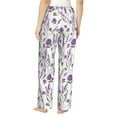 thumbnail image 3 of Xecao Lavender Flowers Women's Straight Lounge Pajama Pants: The Epitome of Relaxed Sleepwear, 3 of 9